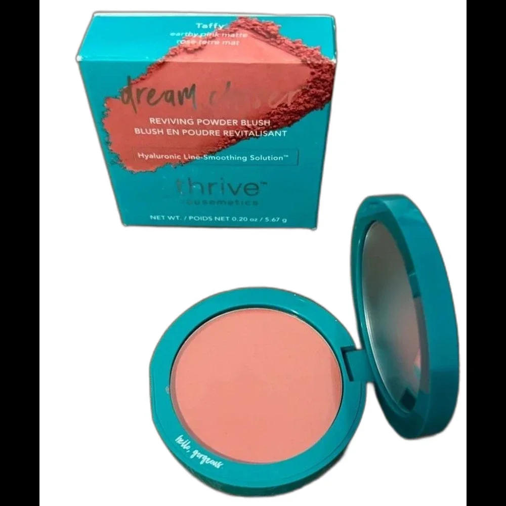 Thrive Taffy Reviving powder Blush w Kara lip tint New Authentic